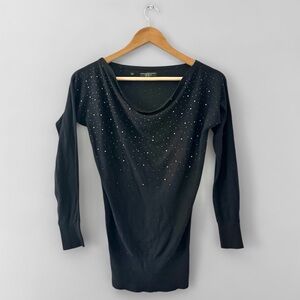 Guess Black Top with Rhinestone Details